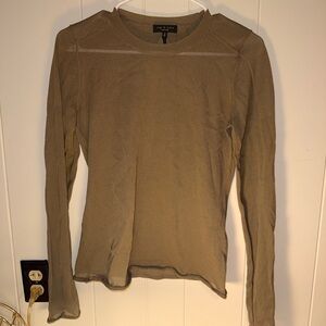 rag & bone Tan Long Sleeve Top